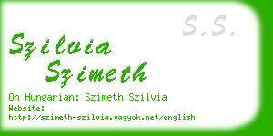 szilvia szimeth business card